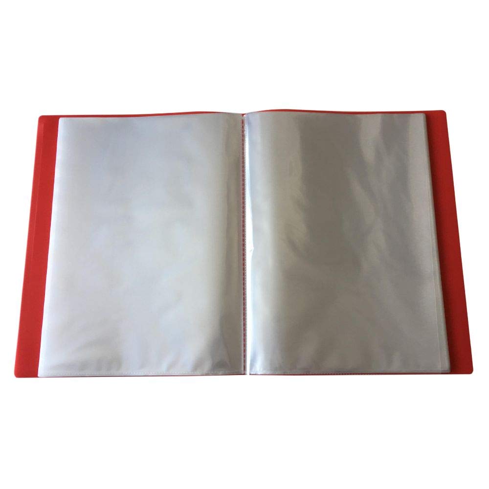 Janrax A4 Red Flexible Cover Presentation Book - 20 Pockets | Plastic | Portrait Style 6
