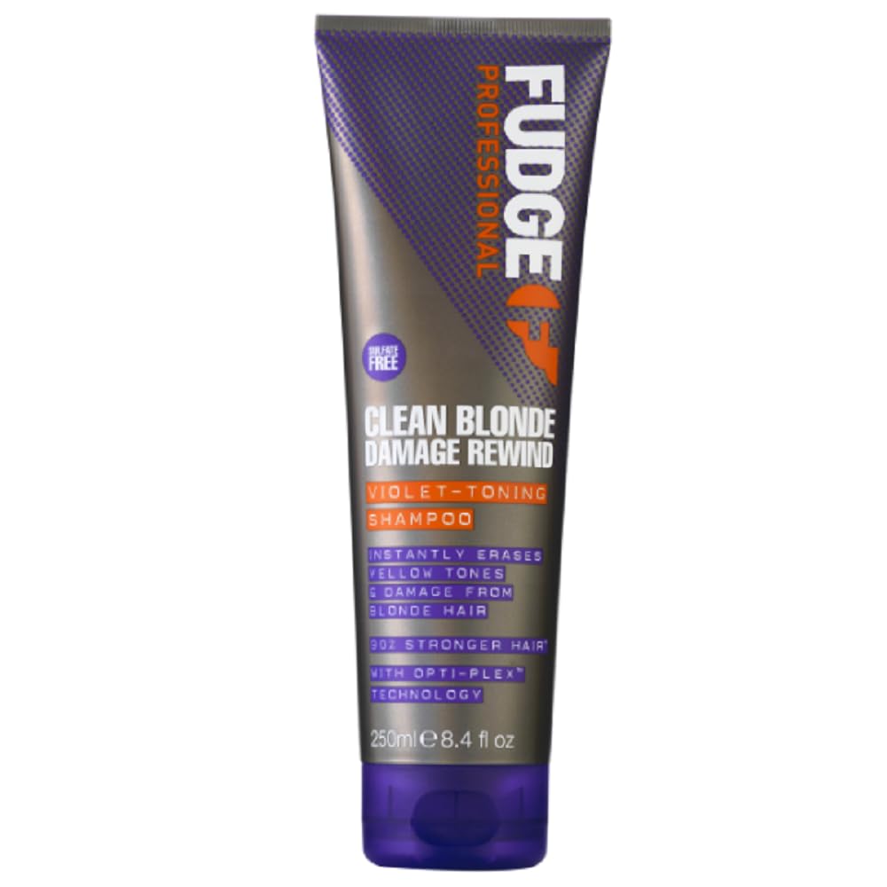 Fudge Professional Clean Blonde Damage Rewind Purple Toning Shampoo - 250 ml