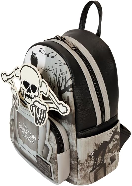 Loungefly Disney Skeleton Dance Double Strap Shoulder Bag Purse (WDBK3713)