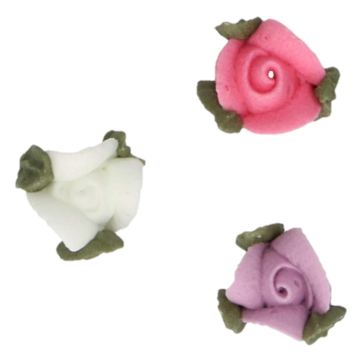 FunCakes - Sugar Decorations Roses with Leaves Ready to Use for Cake Decorating
