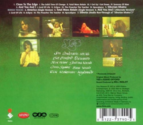 Yes - Close to the Edge (UK Expanded Edition) Audio CD 2