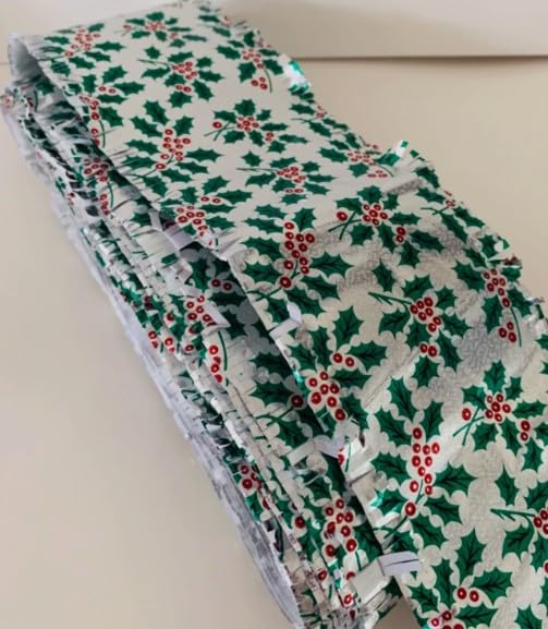 Traditional Christmas Cake Frill - Silver Holly Festive Design by Anniversary House 5