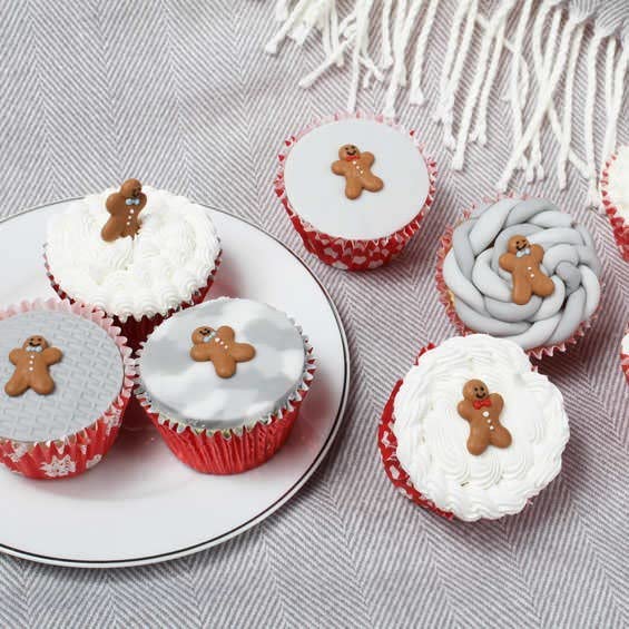 Culpitt - Gingerbread Man Sugar Pipings Edible Royal Icing Cake Decorations Bulk Pack of 60 2