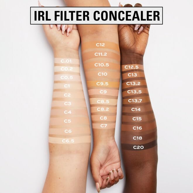 Revolution Beauty London IRL Filter Finish Concealer - Full Coverage, 16-Hour Wear | Liquid, C1 3