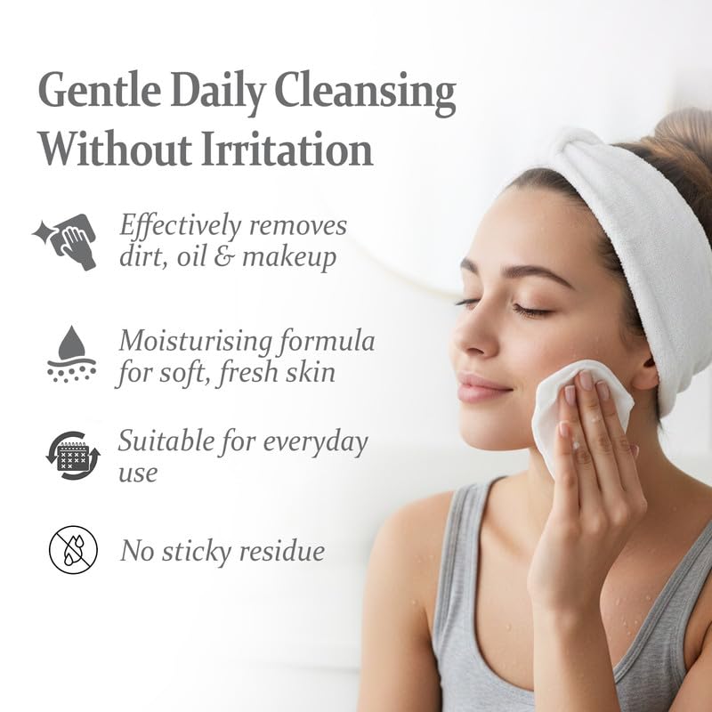 CareBee Plastic-Free Facial Wipes - 25 Wipes Per Pack, Plant-Based & Biodegradable | Pack of 6