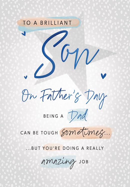 Piccadilly Greetings Father's Day Card for Son | 9 x 6 Inches | Made in the UK 1