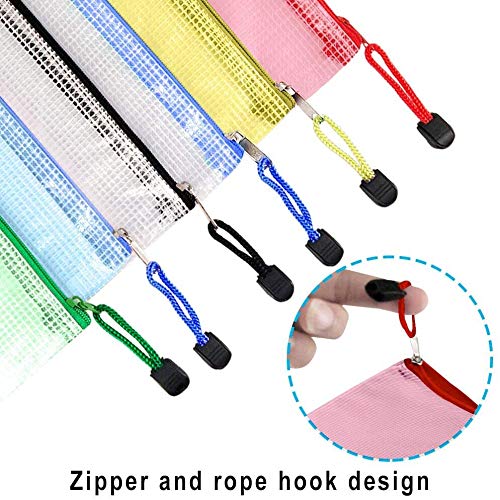 GoodtoU A4 Plastic Zip Lock Wallets - 36 Pack, Water Resistant Mesh Document Folders 5