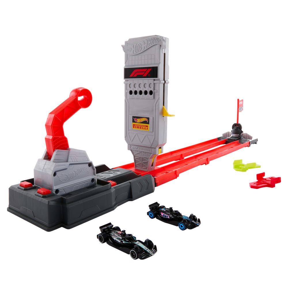 Hot Wheels Racing Formula 1 Grid Start Track Set | 1:64 Scale Die-Cast Cars | Multicolor 4