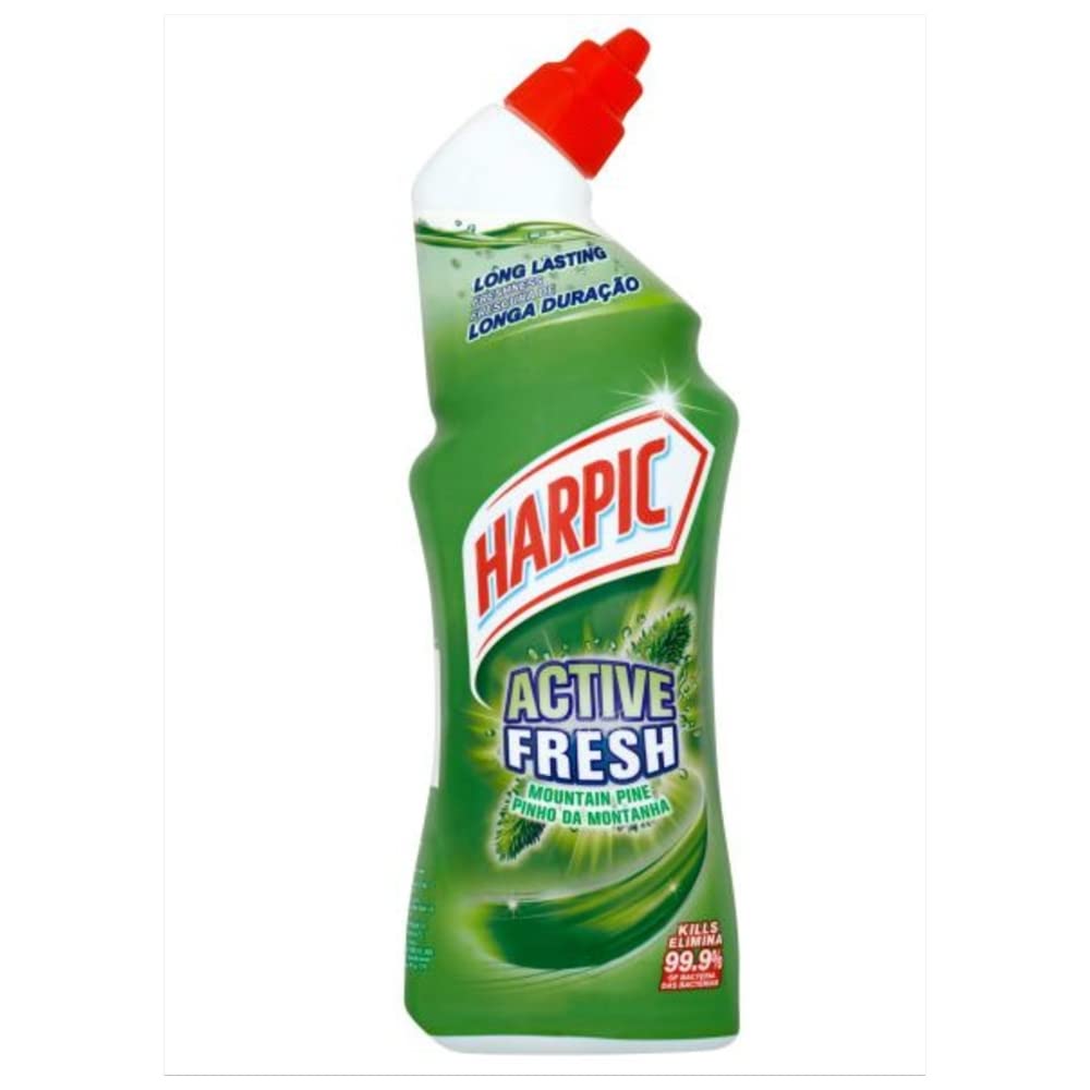 Harpic Active Fresh Mountain Pine Toilet Cleaner Gel - Kills 99.9% Bacteria, Removes Limescale | 750 ml 1