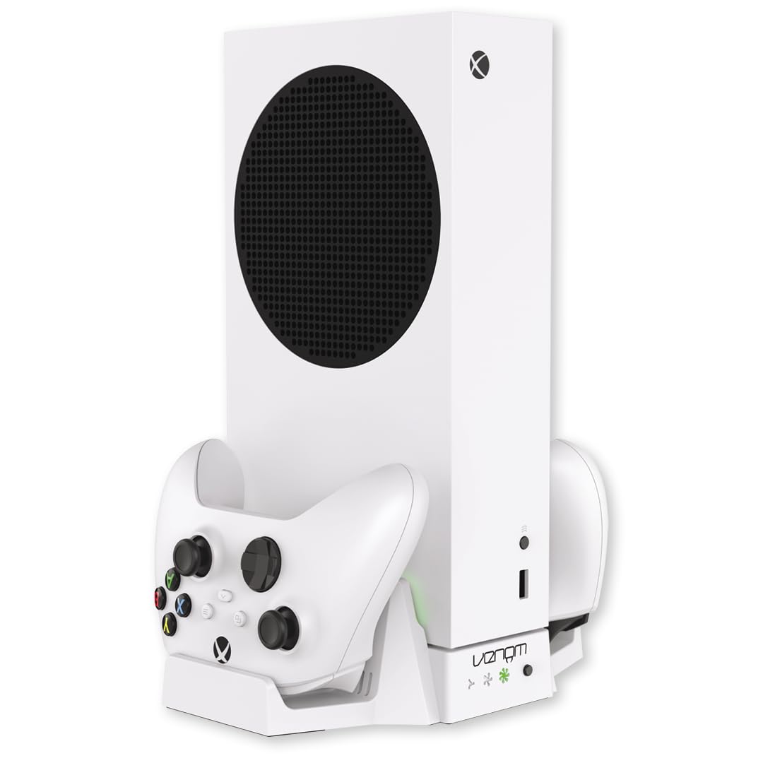 Venom Cool & Charge Vertical Stand for Xbox Series S with Controller Charging and Cooling Fans 1