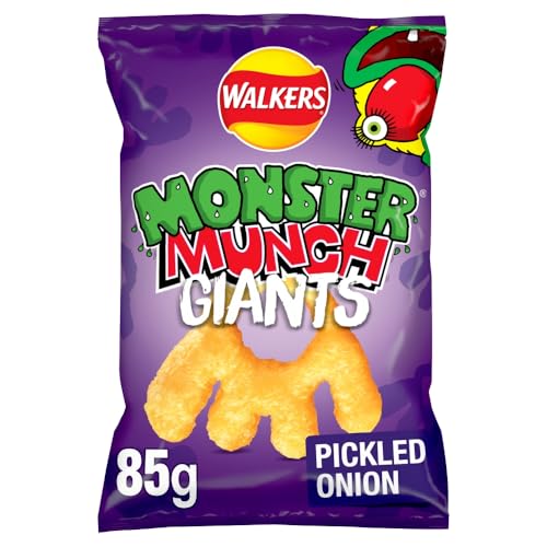 Walkers Monster Munch Giants Pickled Onion Sharing Snacks Crisps 85g 4