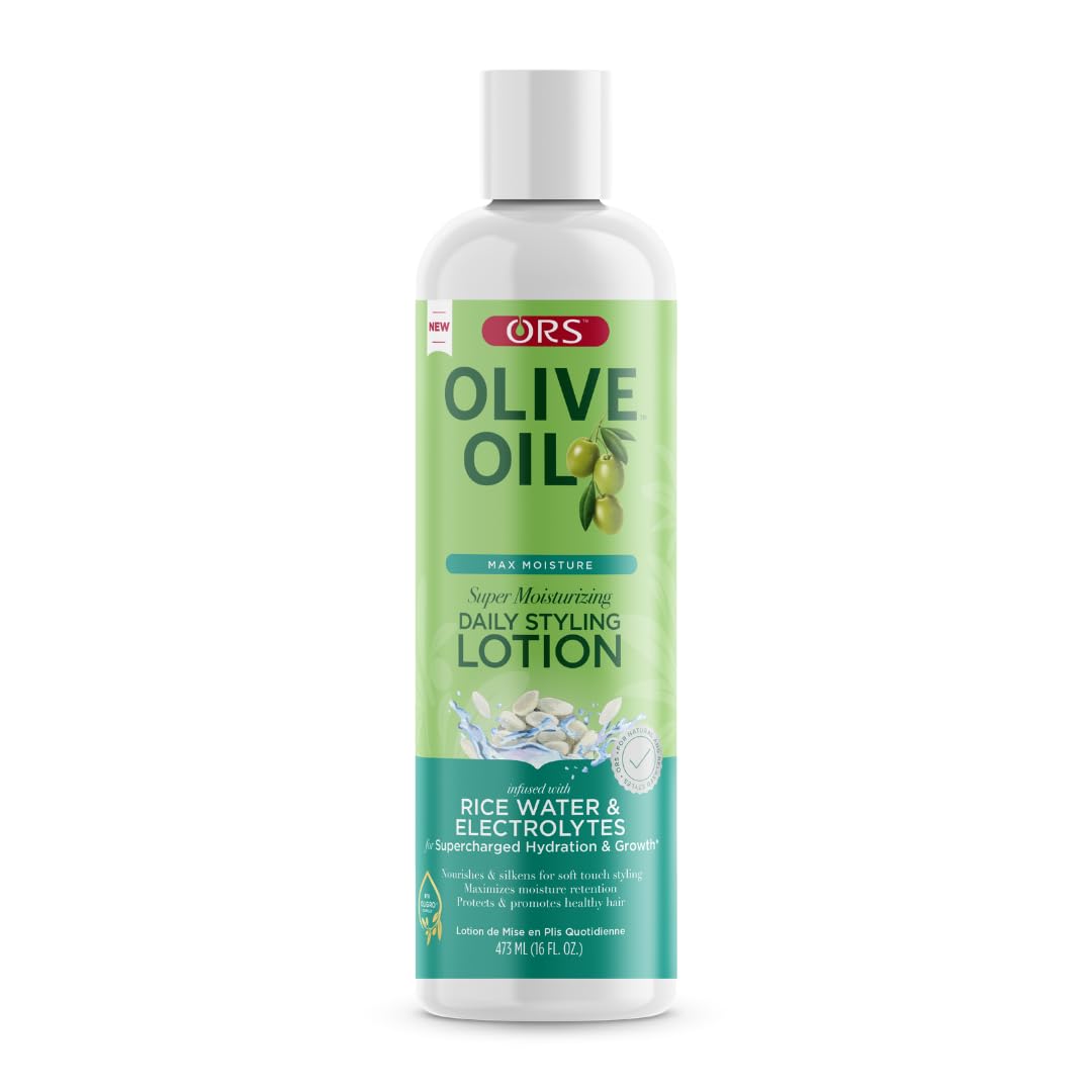ORS Olive Oil Daily Styling Leave-In Lotion - Lightweight Hold, Smoothes & Softens | 16 Fluid Ounces