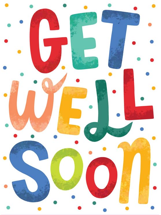 Piccadilly Greetings Get Well Soon Card - A4 Size, Multicolor | 12 x 9 Inches 1