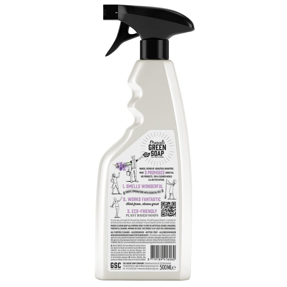 Marcel's Green Soap All-Purpose Cleaning Spray Lavender & Rosemary - 500 ml, Pack of 2