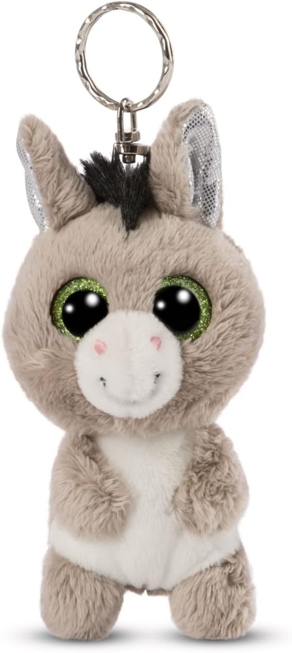 Nici 47661 Glubschis Donkey Donki 9cm - Soft Plush Keyring Toy 1