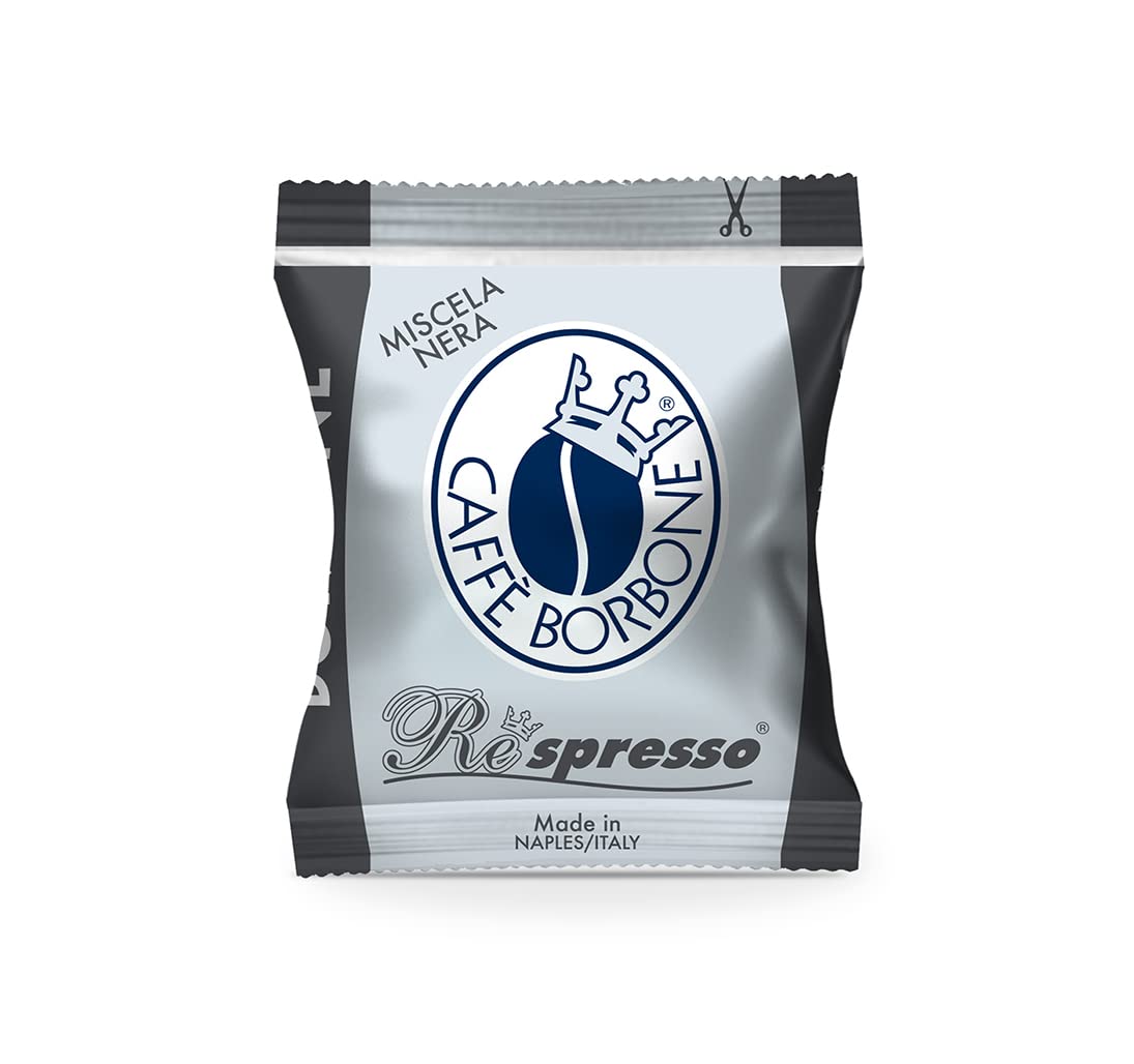 CAFFÈ BORBONE Respresso Black Coffee Blend - 50 Capsules | Nespresso Compatible | Intensity 10