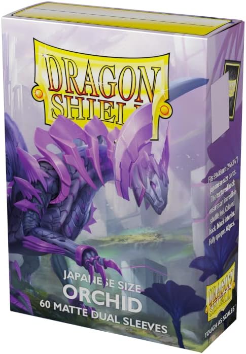 Dragon Shield AT-15141 Card Sleeves - Clear Front Matte Black Back, 60 Count