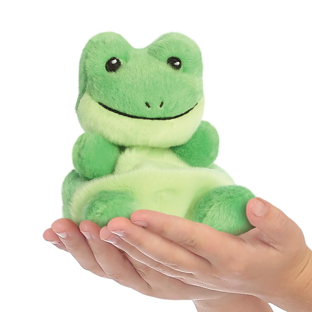 AURORA Palm Pals Ribbits Frog Soft Toy - 5 Inch Green Plush | Collectible | Suitable from Birth