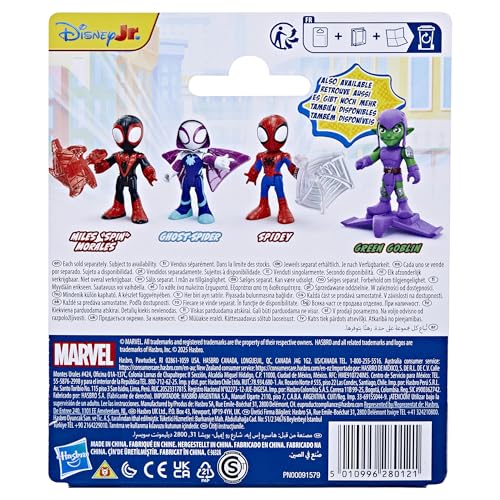 Spidey and His Amazing Friends Marvel Spidey Action Figure with Web Accessory - 3 Inch Poseable Toy for Ages 3+