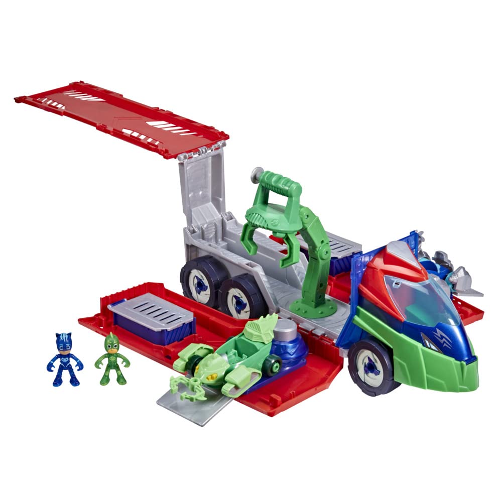 PJ Masks F21215S1 Deluxe Battle HQ Playset - 2-in-1 Vehicle Launcher with Hero ID, Ages 3+ 1