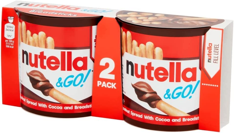 Nutella Chocolate Hazelnut Spread with Breadsticks Snack Pack - 96g