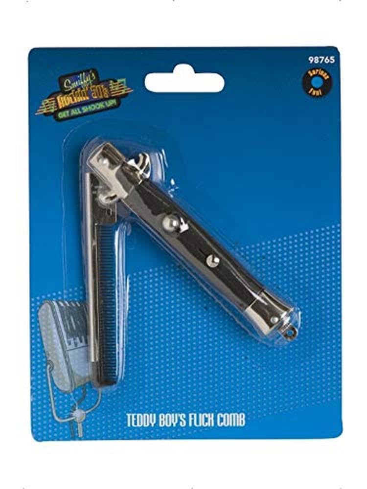 Smiffys 50s Style Teddy Boy Flick Comb, Black 5
