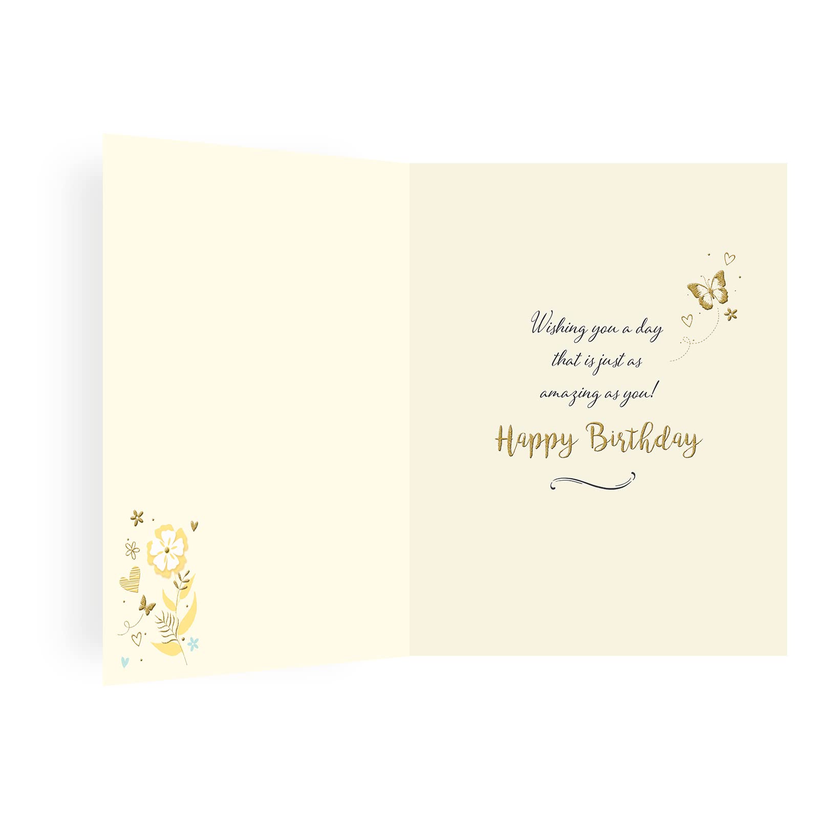 Piccadilly Greetings Birthday Card for Granddaughter | 8 x 6 Inches | Flowers on Lemon Design 2