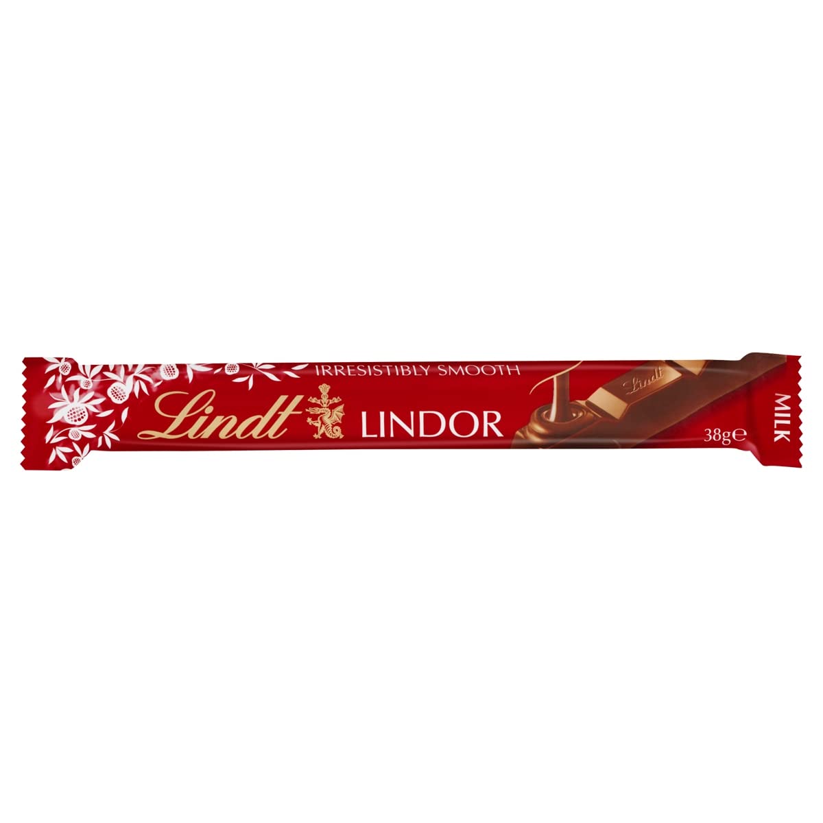 Lindt LINDOR Milk Chocolate Bars - Irresistibly Smooth Filling | 38g Bar | 24 Pack