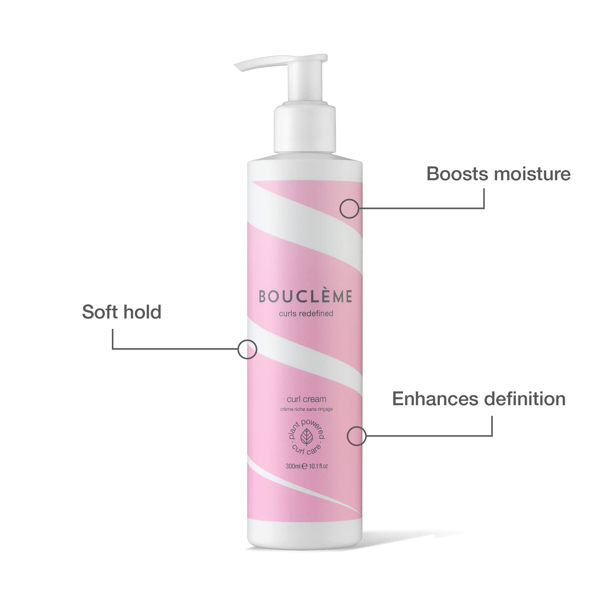 Boucléme Curl Cream - Leave-In Hold Cream for Curly Hair, 300 ml