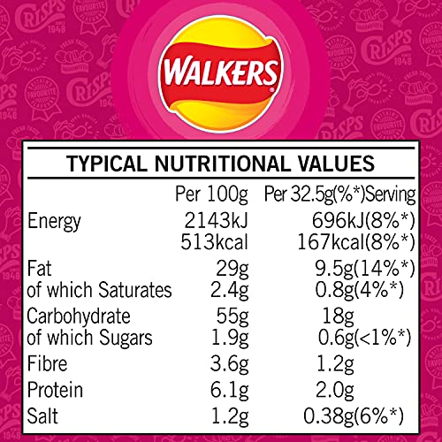 Walkers - Prawn Cocktail Crisps 32 x 32.5g Multipack 8