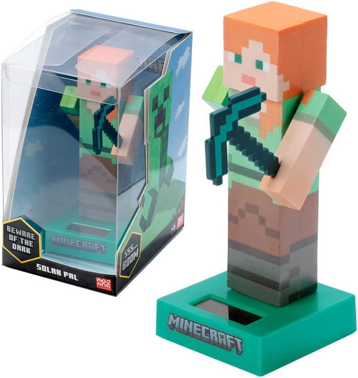 Puckator Minecraft Alex Solar-Powered Dancing Statue (FF138)