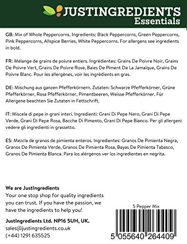 JustIngredients 5 Pepper Mix Whole Peppercorns - Aromatic Blend with Allspice | 250g 7