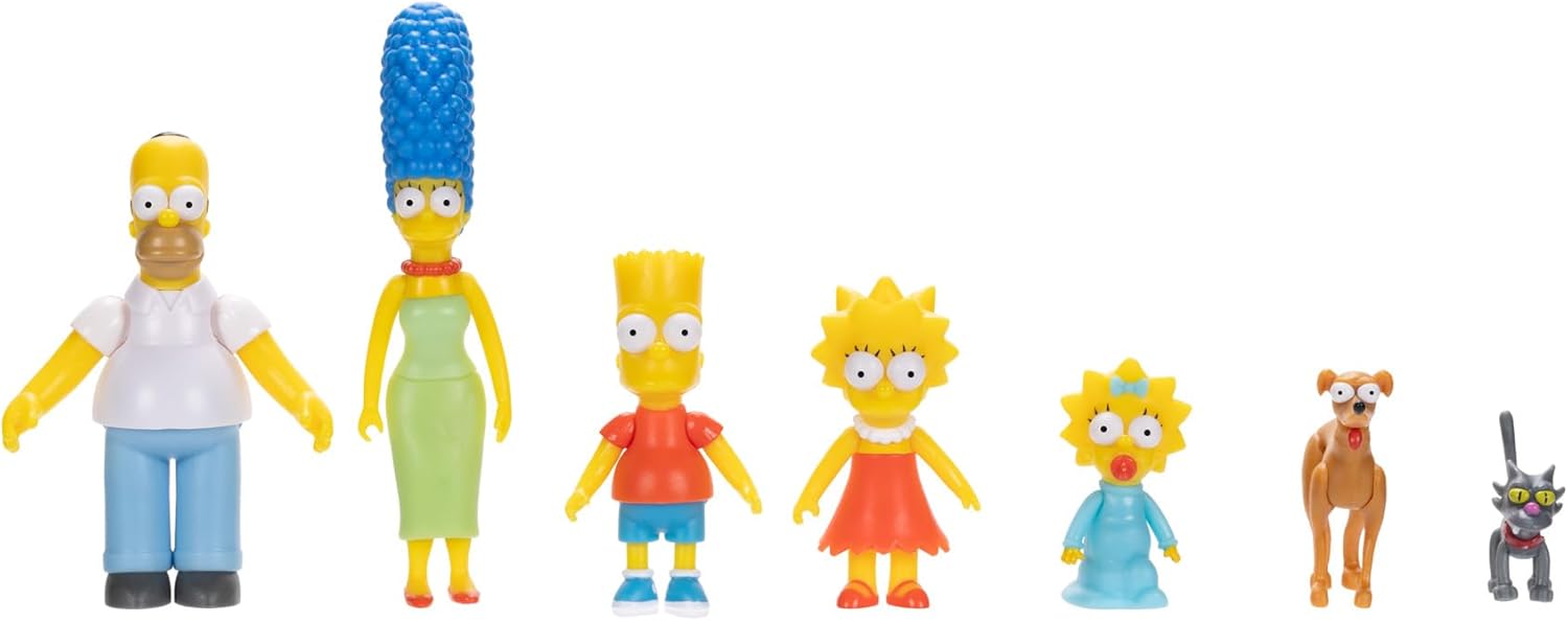 The Simpsons 2.5" Action Figure Scaled Multipack - Poseable Family Set with Pets 2