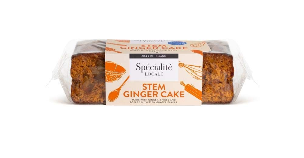 Specialite Locale Stem Ginger Loaf Cake - Rich Ginger Flavor | Vegan Friendly | 465g