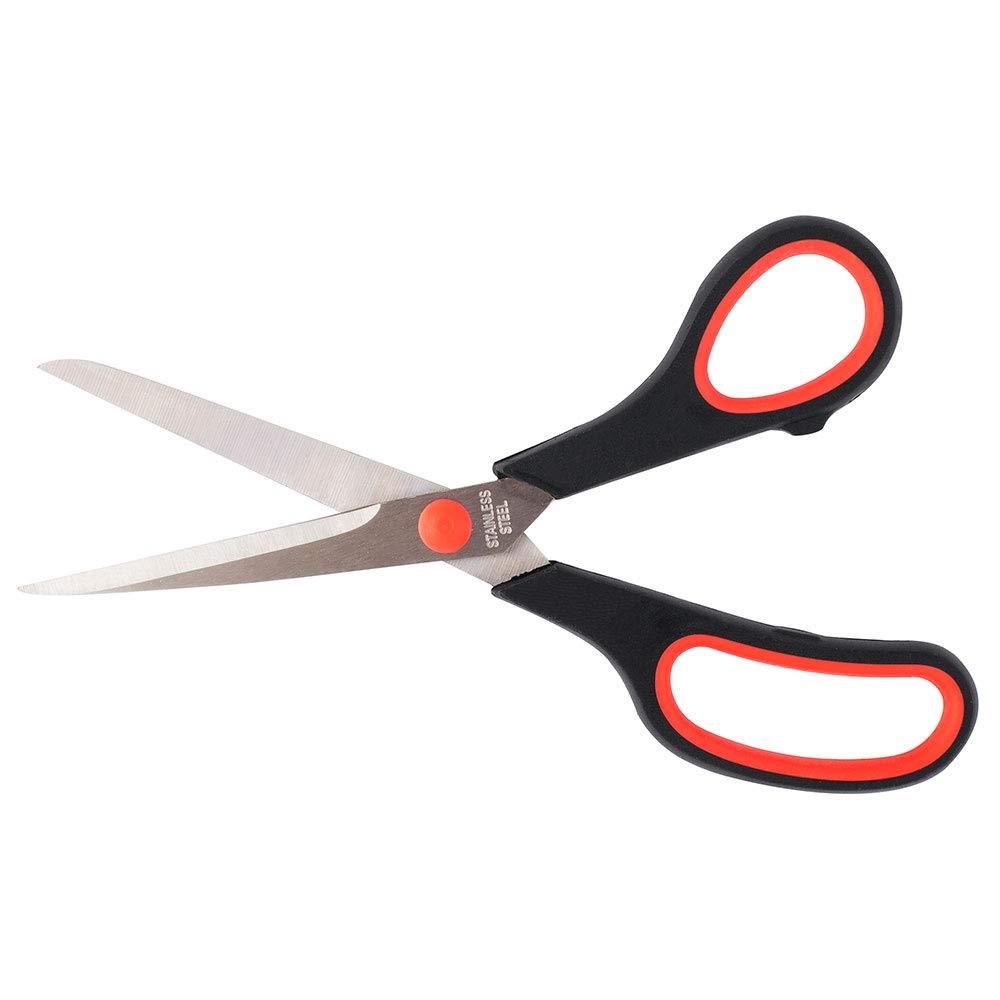 D.RECT SG-210 Office Scissors - 21cm Stainless Steel Blade | Heavy Duty Multi-Use | Black