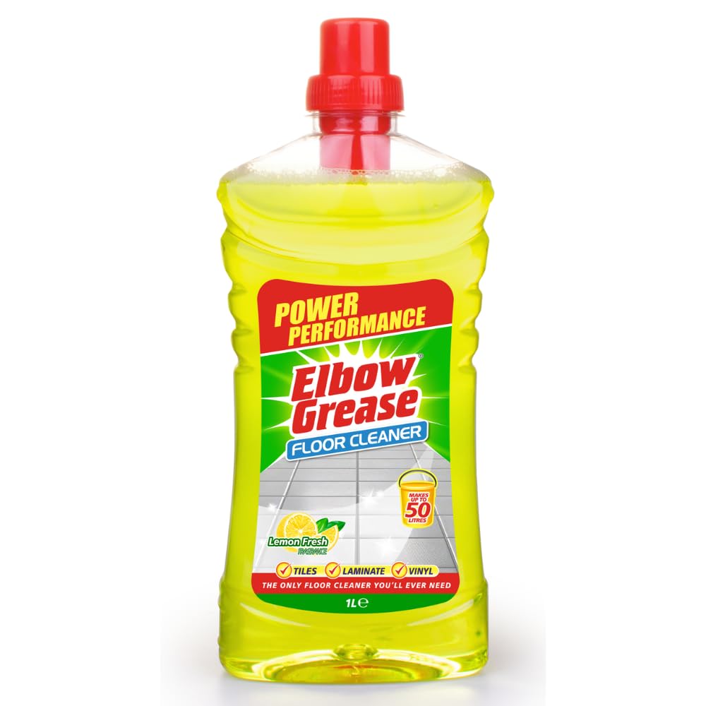 Elbow Grease Concentrated Floor Cleaner - Lemon Scent, 1L | Makes up to 50 Litres