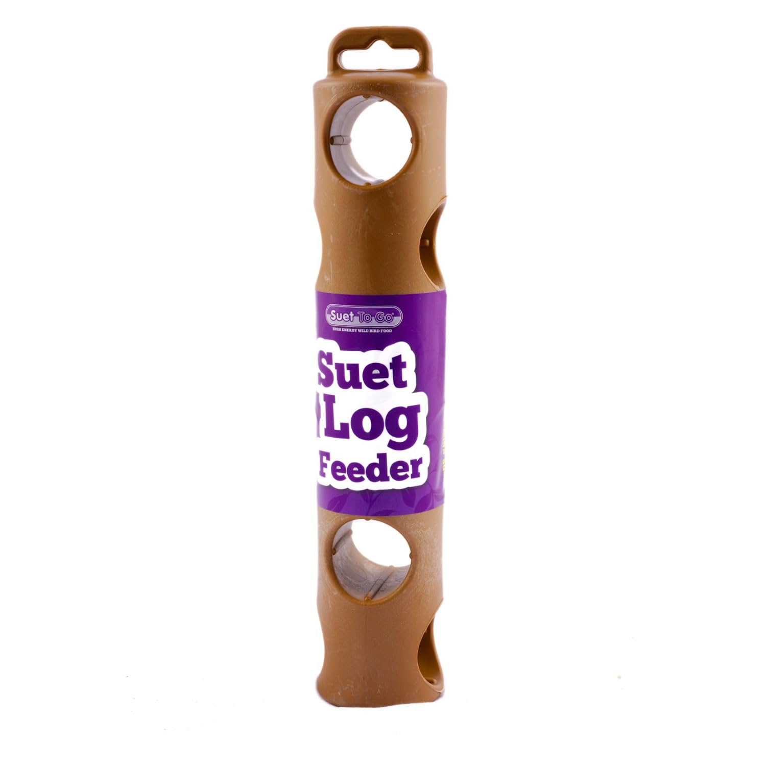 Suet To Go Log Bird Feeder - Holds 6 Suet Logs | Brown | Recycled Wood Pulp 1