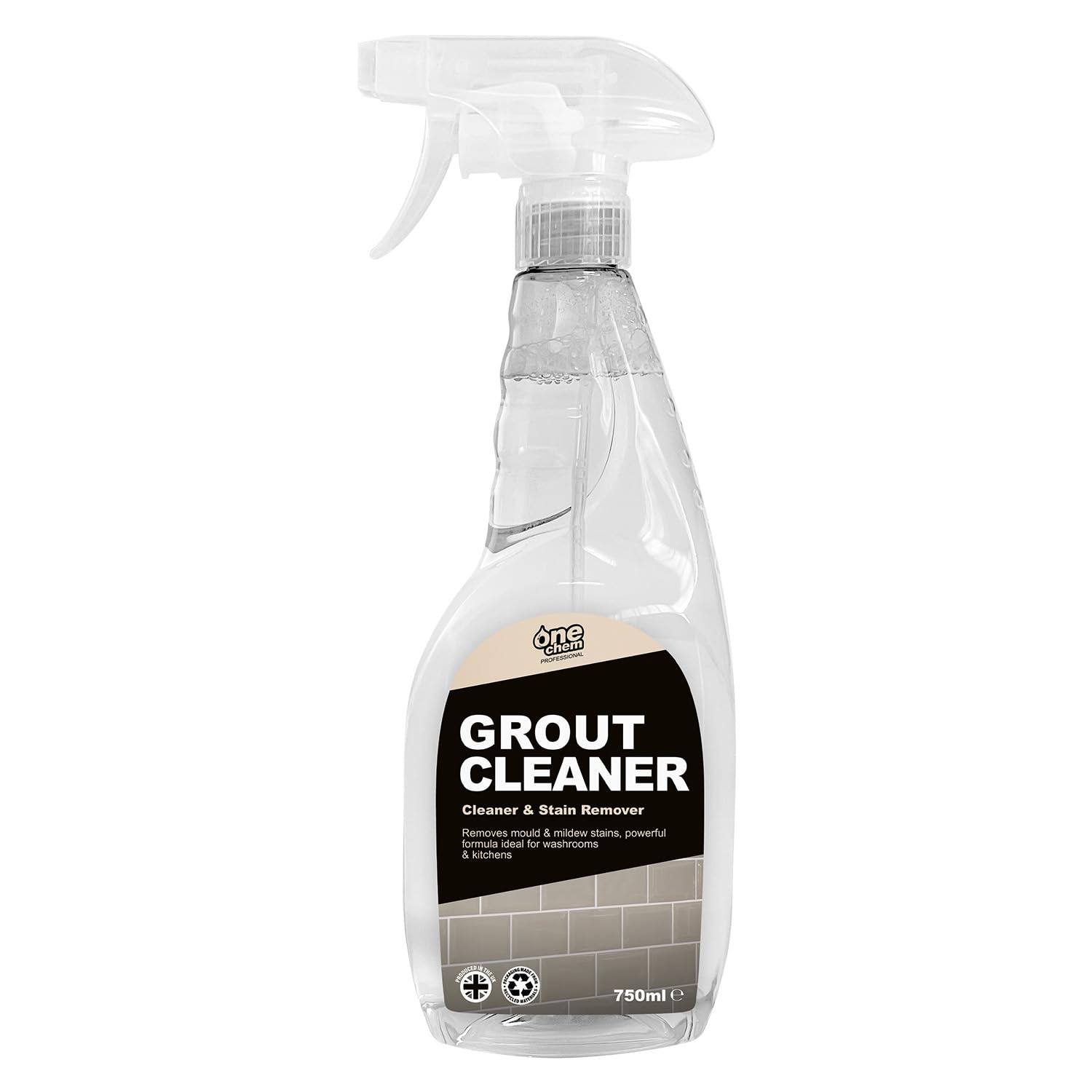 One Chem Professional Tile and Grout Cleaner - Removes Mold & Mildew | 750ml Liquid 1