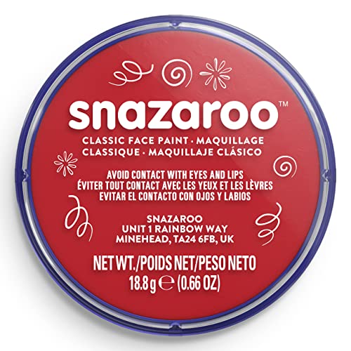 Snazaroo - Classic Face and Body Paint (Bright Red, 18.8 g x 2)