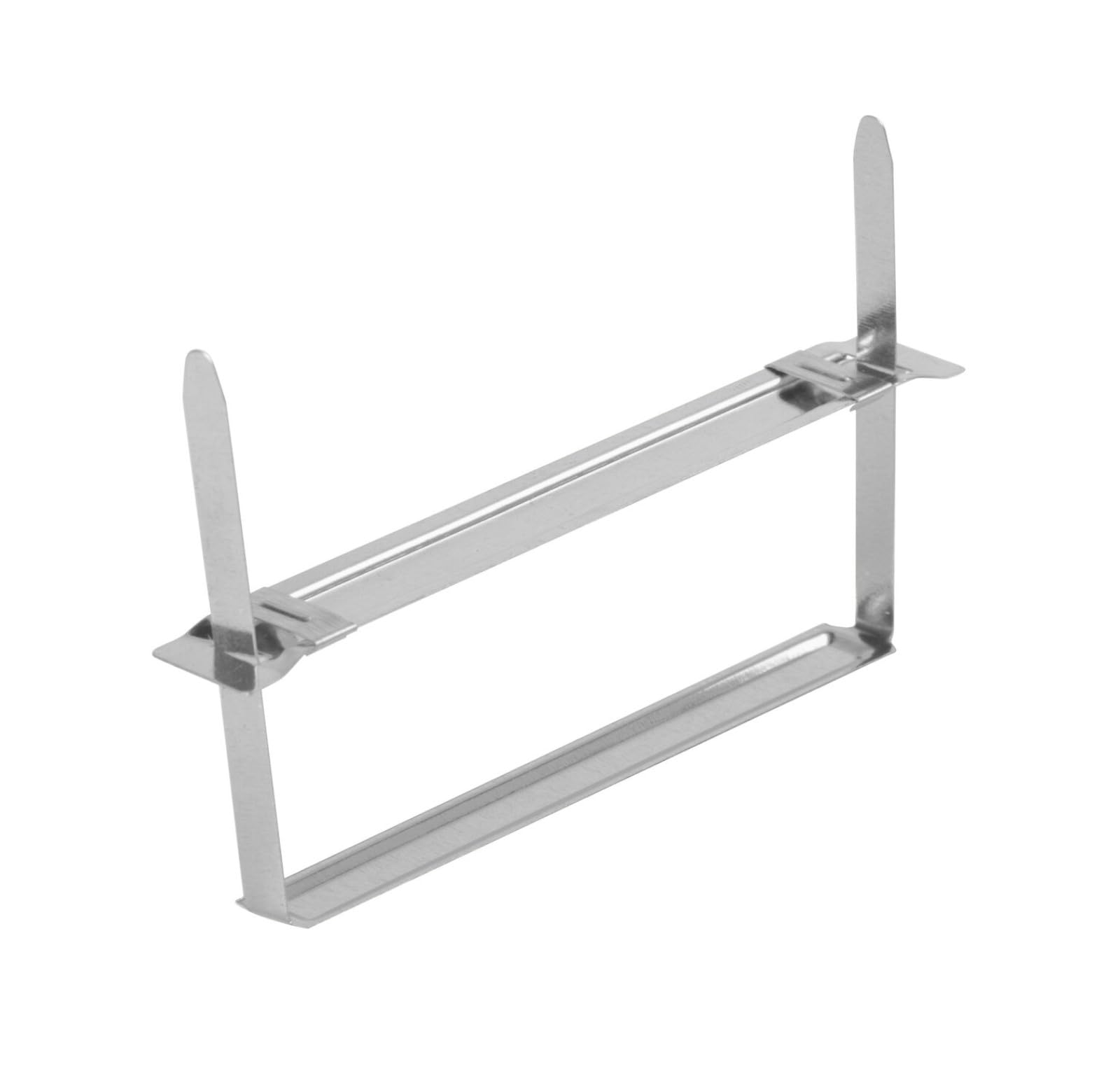 Q-Connect 2-Piece Filing Clips - 80mm Metal, Silver | 50 Pack