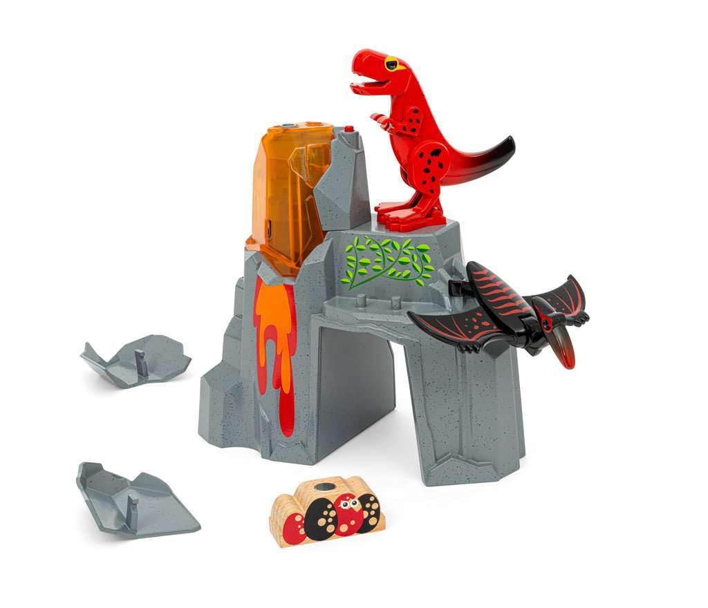 BRIO World Dinosaur Erupting Volcano Playset | Ages 3+ | Includes 2 Dinosaurs 4