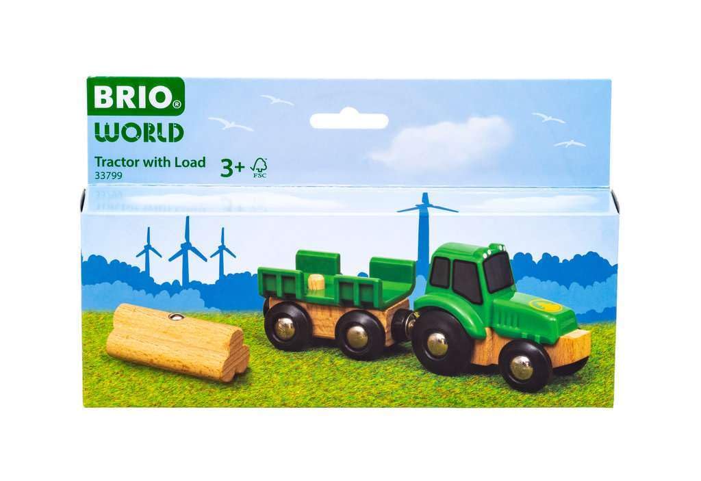BRIO World Farm Tractor with Load - Compatible with Railway Sets | Ages 3+ | FSC Wood 2