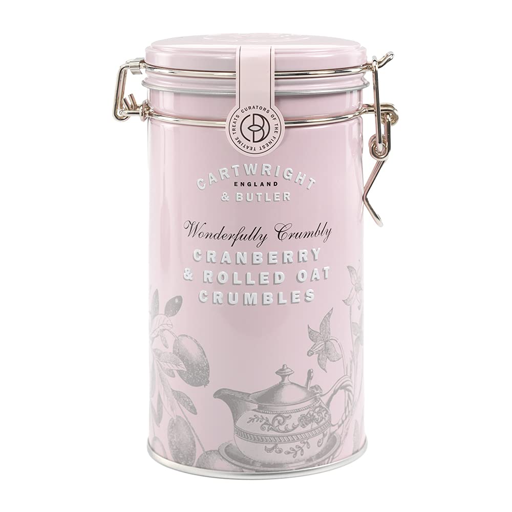 Cartwright & Butler Cranberry & Rolled Oat Crumbles - Handmade with Real Butter | 200g Tin 1