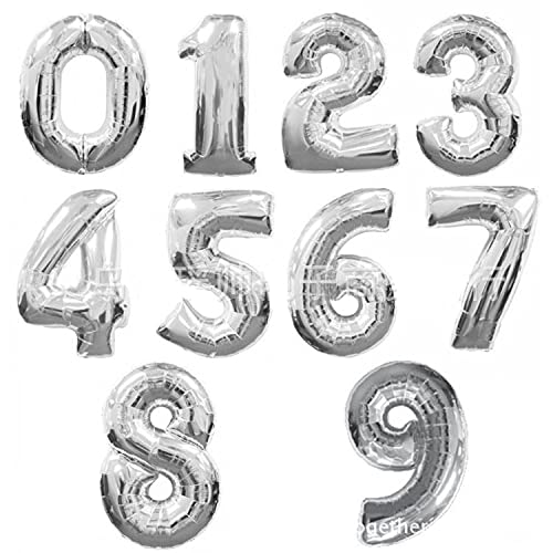 Majestic Silver Number 2 Foil Balloon - Elegant Party Decoration for Milestone Celebrations