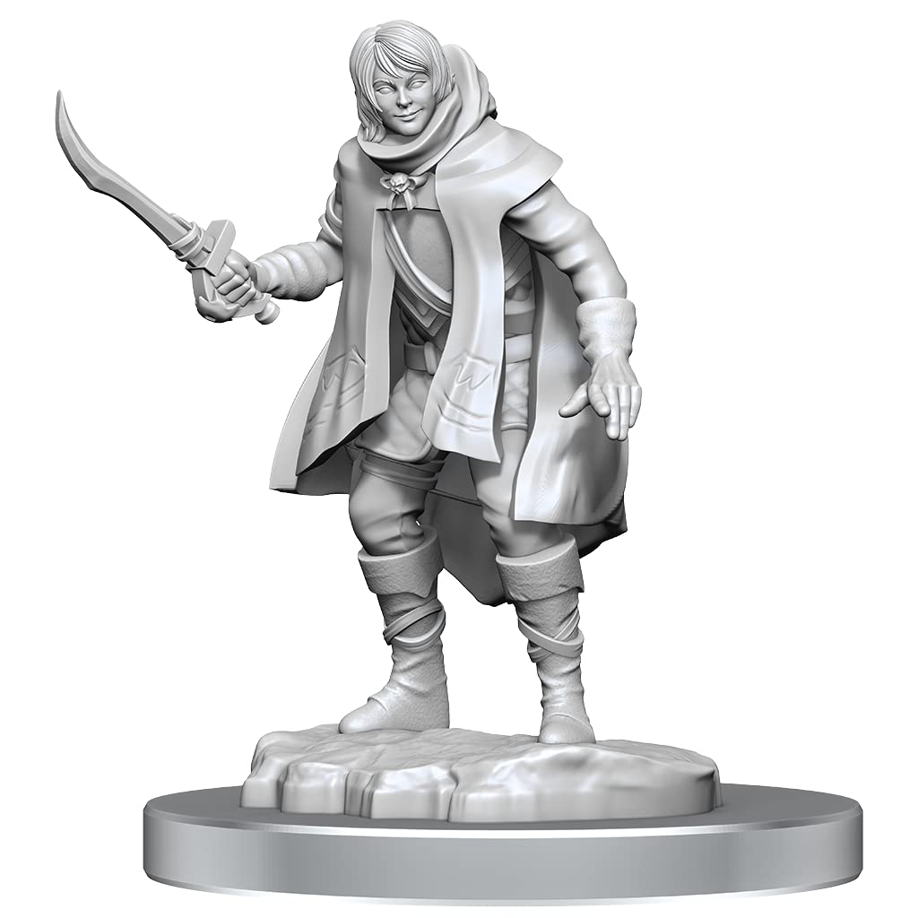WizKids D&D Nolzur's Marvelous Miniatures: Elf Rogue & Half-Elf Rogue Proté | 2 Unpainted Miniatures | Plastic 3