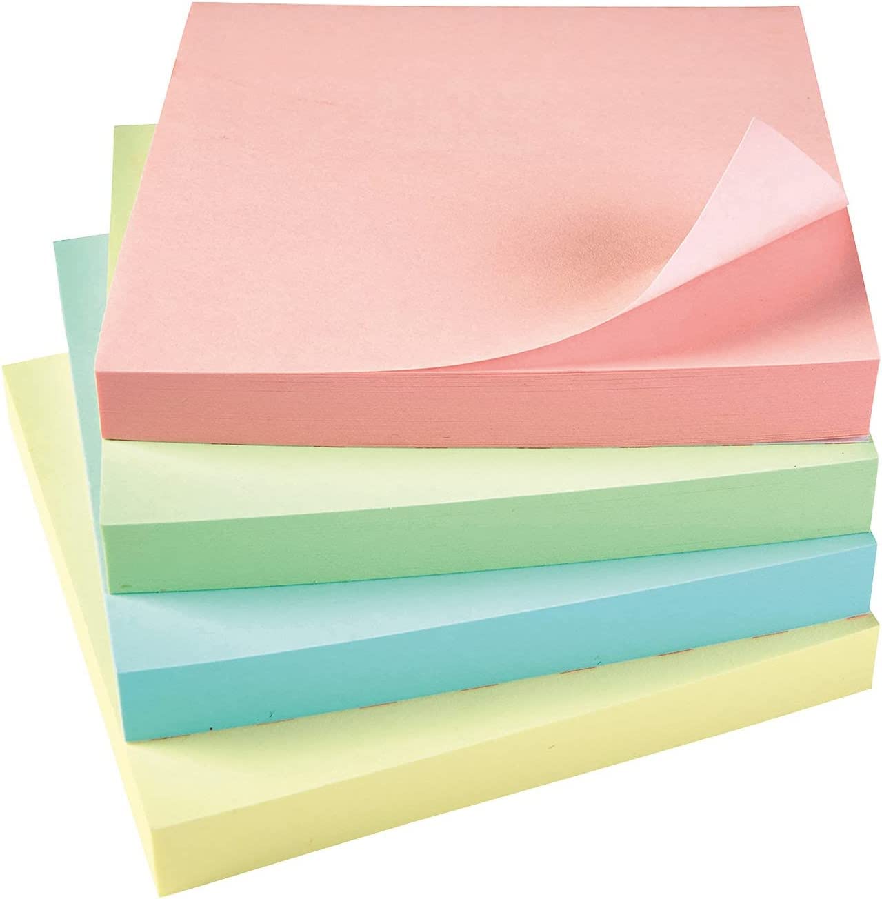Q-Connect Quick Notes - 76x76mm Pastel Multi-Color Sticky Notes | 100 Sheets/Pad | 12 Pack