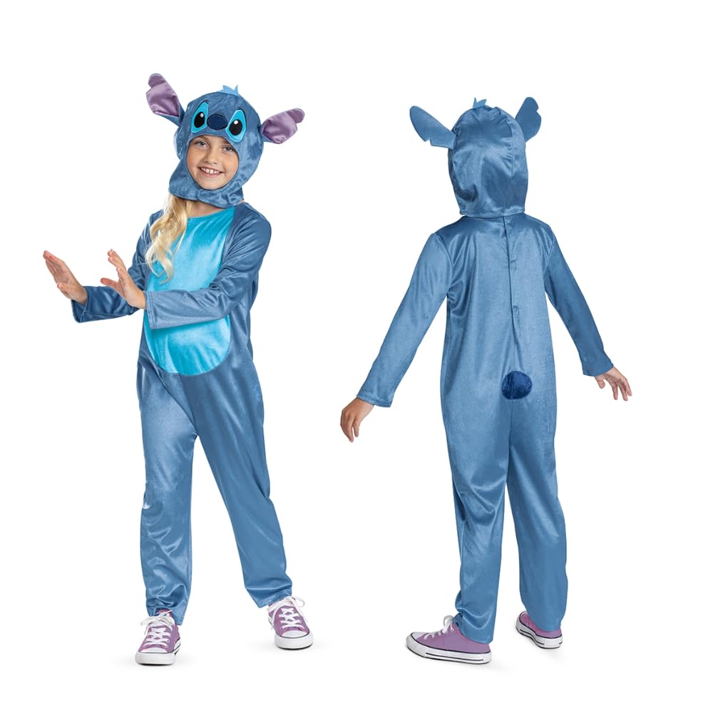 Disney Lilo & Stitch Stitch Jumpsuit Costume - Official Kids Fancy Dress with Hood 6