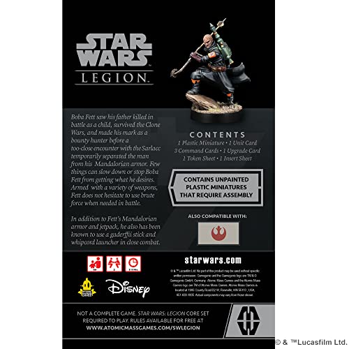 Atomic Mass Games Star Wars Legion Operative Expansion - Boba Fett Miniature Figure (SWL104EN)