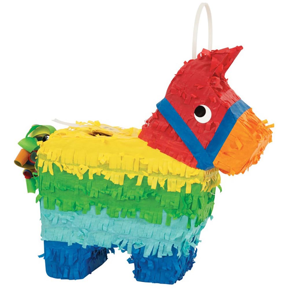 Unique Mini Donkey Pinata Favour Decoration - Multicolour | 19 cm x 20 cm x 7 cm | Cardboard 1