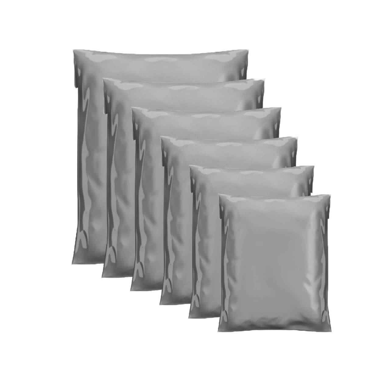 G4GADGET 50 Pack Grey Polyethylene Mailing Postal Bags - 16' x 21' | 50 Micron Thickness 6